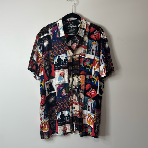 The Rolling Stones Men’s Short Sleeve Button Down - Picture 1 of 4